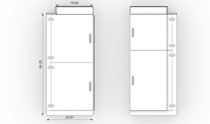 Dinette bed system top view dimensions