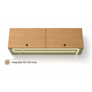 Fully Assembled Sprinter Van Overhead Wall Cabinet with 2 Compartments & LED Light | Vankea