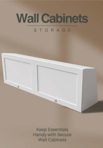 Compact wall-mounted cabinets designed for van life