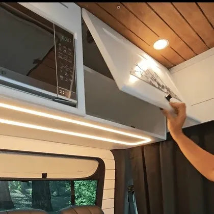 Sprinter Van Microwave Cabinet with 2-Shelf Storage | Vankea