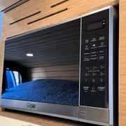 Built-in Microwave Overhead Wall Cabinet with 2-Level Storage & LED Light | Vankea