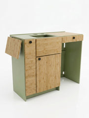 Sprinter 144 Galley Kitchen Cabinet – Two-Sided Storage with Fold-Out Counter