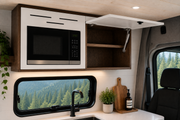 Sprinter Overhead Microwave Cabinet with Storage & LED Light