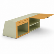Sprinter Overhead Microwave Cabinet – Bamboo Front with Storage & LED