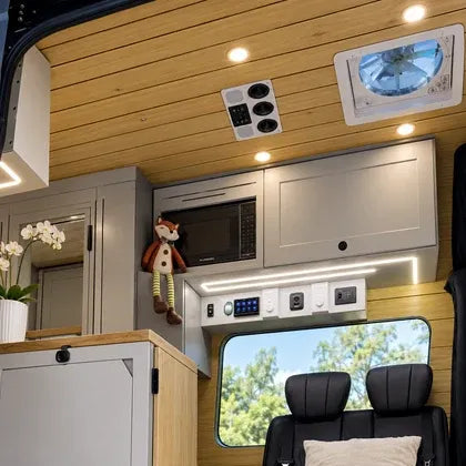 Sprinter Van Microwave Cabinet with 2-Shelf Storage | Vankea
