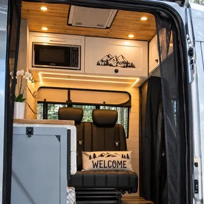Sprinter Van Microwave Cabinet with 2-Shelf Storage | Vankea