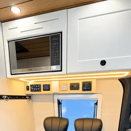 Sprinter Van Microwave Cabinet with 2-Shelf Storage | Vankea