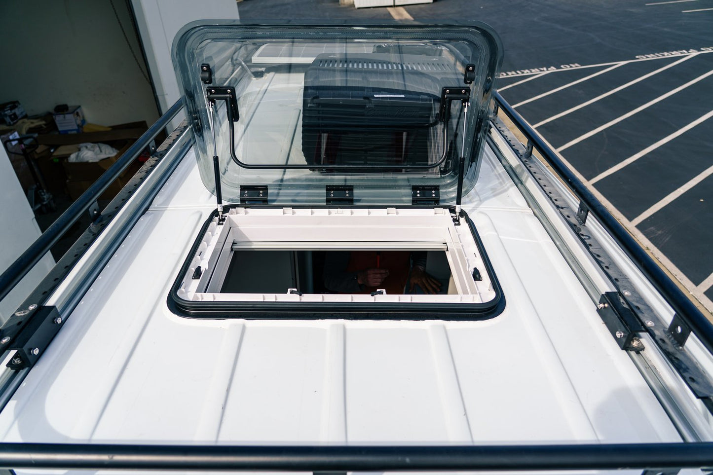 Van Roof Hatch Top View