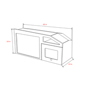 Ford Transit 148WB Overhead Cabinet with Built-In Microwave & Storage Compartment | Vankea
