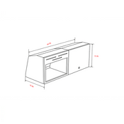 Sprinter Overhead Microwave Cabinet – Bamboo Front with Storage & LED