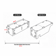 Lightweight White Dinette Bench to Bed Built to Fit Your Sprinter 170 | Vankea