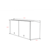 Fully Assembled Sprinter Van Overhead Wall Cabinet with 2 Compartments & LED Light | Vankea