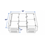 Stormy Sea Dinette Bench to Bed for Your Ford Transit 148WB | Vankea