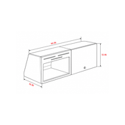 Built-in Microwave Overhead Wall Cabinet with 2-Level Storage & LED Light | Vankea