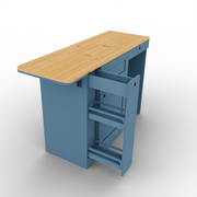 Ford Transit Van Kitchen Cabinet with Bamboo Top and Pull-Out Storage | Vankea