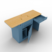 Ford Transit Van Kitchen Cabinet with Bamboo Top and Pull-Out Storage | Vankea