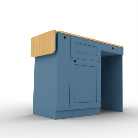 Vankea Galley Kitchen Cabinet — Bamboo Top