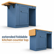 Ford Transit kitchen cabinet featuring an open storage bay and separate pull-out drawer.
