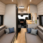 Van Partition Wall System – Modular Interior Divider with Bathroom Wall &amp; Decorative Leaf Panel