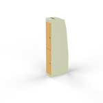 Vankea Slim Tall Storage Cabinet – Curved Narrow Van Cabinet with Adjustable Shelves