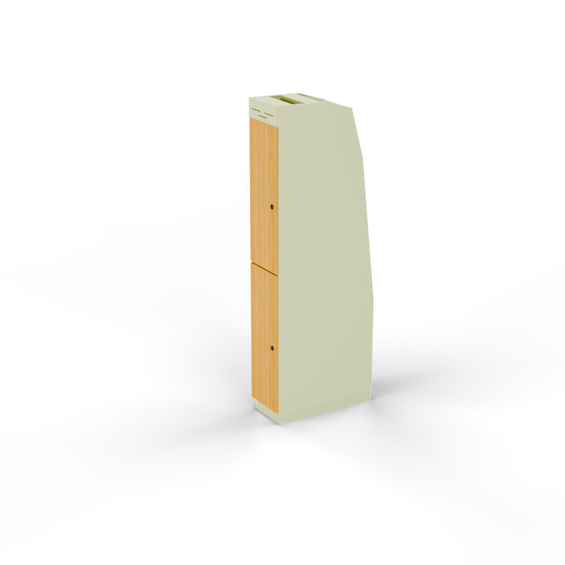 Vankea Slim Tall Storage Cabinet – Curved Narrow Van Cabinet with Adjustable Shelves