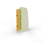 Vankea Slim Tall Storage Cabinet – Curved Narrow Van Cabinet with Adjustable Shelves
