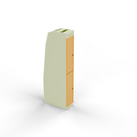 Vankea Slim Tall Storage Cabinet – Curved Narrow Van Cabinet with Adjustable Shelves