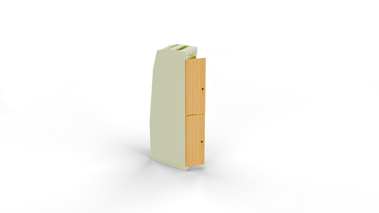 Vankea Slim Tall Storage Cabinet – Curved Narrow Van Cabinet with Adjustable Shelves