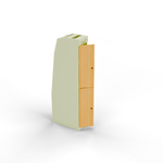 Vankea Slim Tall Storage Cabinet – Curved Narrow Van Cabinet with Adjustable Shelves