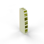 Vankea Slim Tall Storage Cabinet – Curved Narrow Van Cabinet with Adjustable Shelves