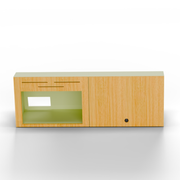 Sprinter Overhead Microwave Cabinet – Bamboo Front with Storage & LED