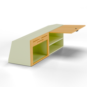 Sprinter Overhead Microwave Cabinet – Bamboo Front with Storage & LED