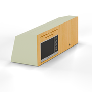 Sprinter Overhead Microwave Cabinet – Bamboo Front with Storage & LED