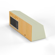 Sprinter Overhead Microwave Cabinet – Bamboo Front with Storage & LED