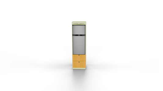 Slim Tall Refrigerator Cabinet – Sprinter 170 Van Conversion Cabinetry with 2 Storage Drawers