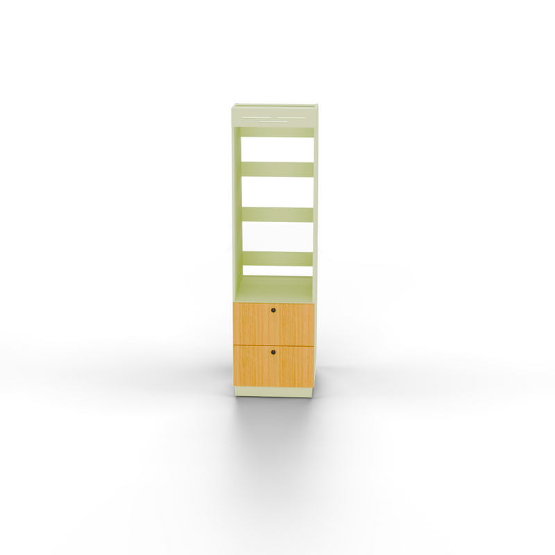 Slim Tall Refrigerator Cabinet – Sprinter 170 Van Conversion Cabinetry with 2 Storage Drawers