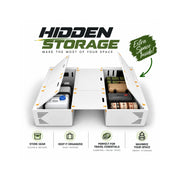 Lightweight White Dinette to Bed Benches for Sprinter 144 Campervans with 3-in-1 Functionality | Vankea