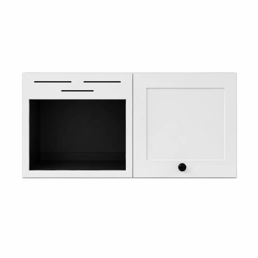 Van Wall Cabinet with Microwave Bay — Left Side
