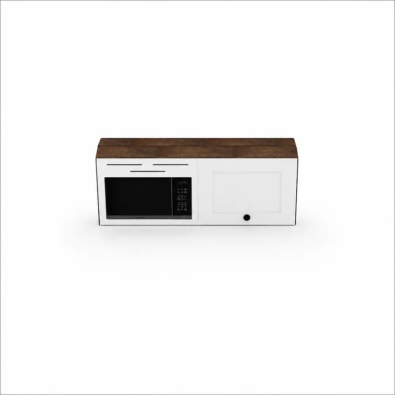 Van Wall Cabinet with Microwave Bay — Left Side