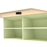 Van Overhead Wall Cabinet – Bamboo Doors, Pastel Sage Body