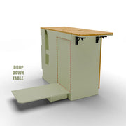 Sprinter 144 Galley Kitchen Cabinet – Two-Sided Storage with Fold-Out Counter