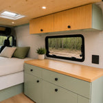 Van Upper Wall Cabinet – Bamboo Doors, Pastel Sage Body