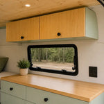 Van Upper Wall Cabinet – Bamboo Doors, Pastel Sage Body