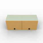 Van Upper Wall Cabinet – Bamboo Doors, Pastel Sage Body