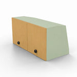 Van Upper Wall Cabinet – Bamboo Doors, Pastel Sage Body