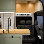 Van Upper Wall Cabinet – Bamboo Doors, Pastel Sage Body