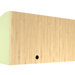 Van Overhead Wall Cabinet – Bamboo Doors, Pastel Sage Body