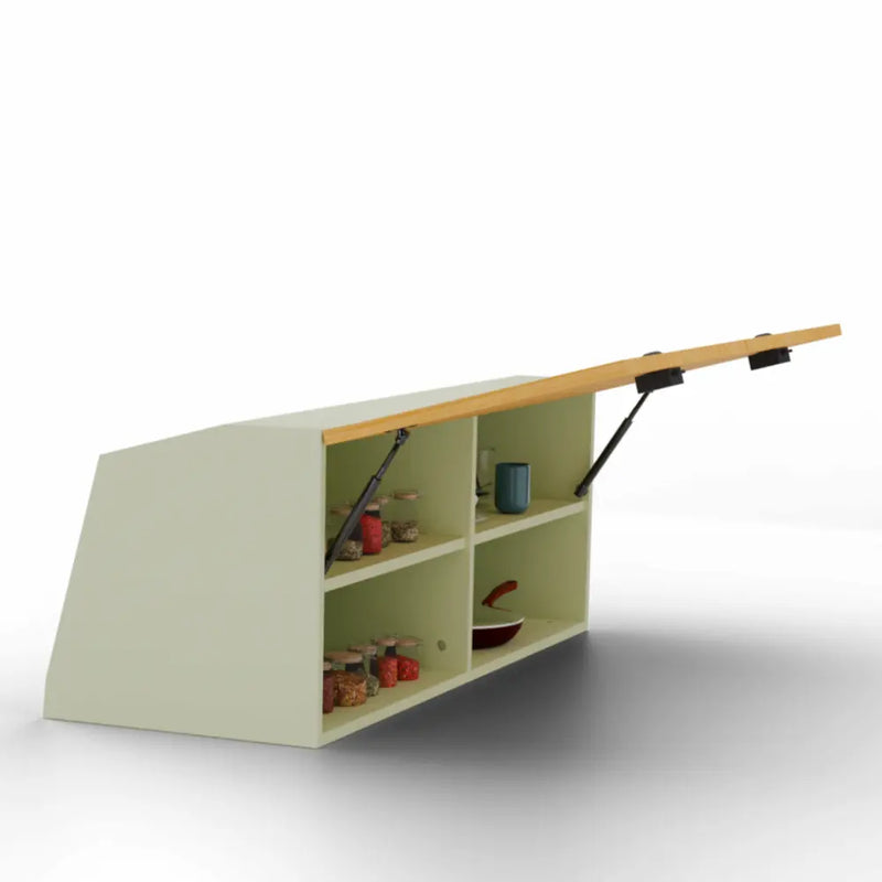 Van Upper Wall Cabinet – Bamboo Doors, Pastel Sage Body