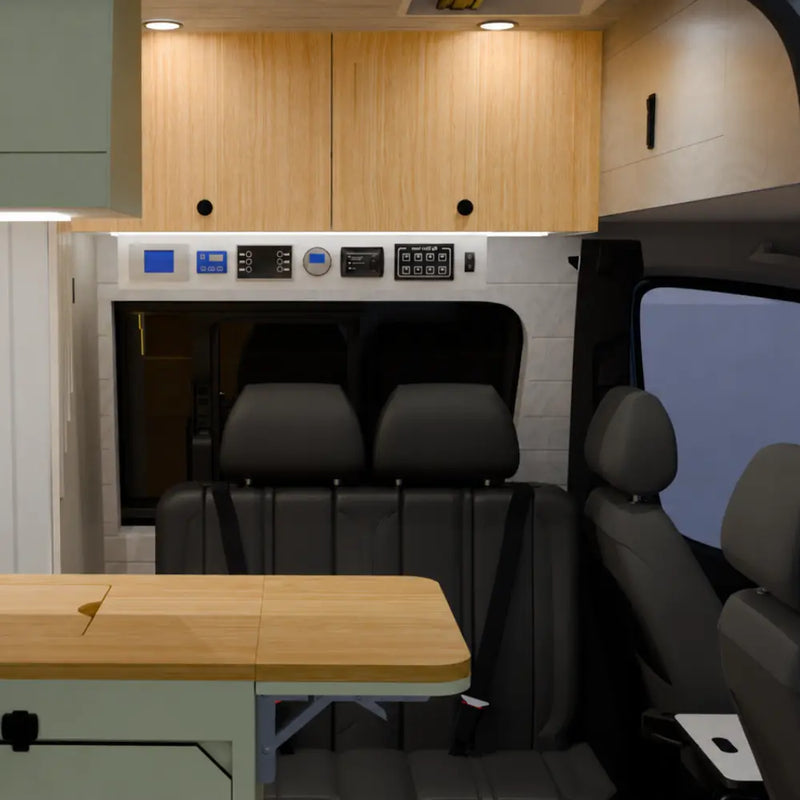 Van Upper Wall Cabinet – Bamboo Doors, Pastel Sage Body