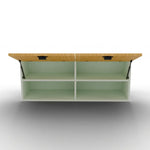 Van Upper Wall Cabinet – Bamboo Doors, Pastel Sage Body
